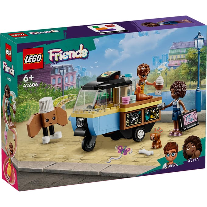 LEGO 42606 Friends Bakkersfoodtruck Bakkerij Speelgoed Voertuig Set met Mini Poppetjes