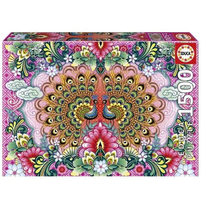 EDUCA - puzzel - 1500 stuks - bengaalse pauwen