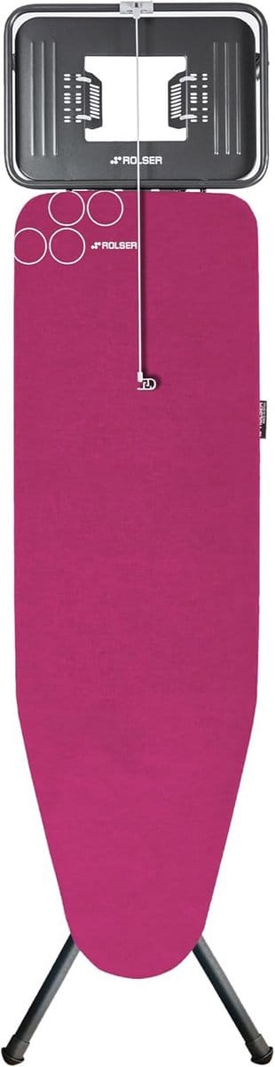 Inklapbaar Strijkplank Zwart - 120x38cm - Stevig & Stoombestendig