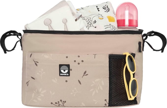 Kinderwagenorganizer Deluxe - Handige Tas voor onderweg - Waterafstotend Polyester - Beige