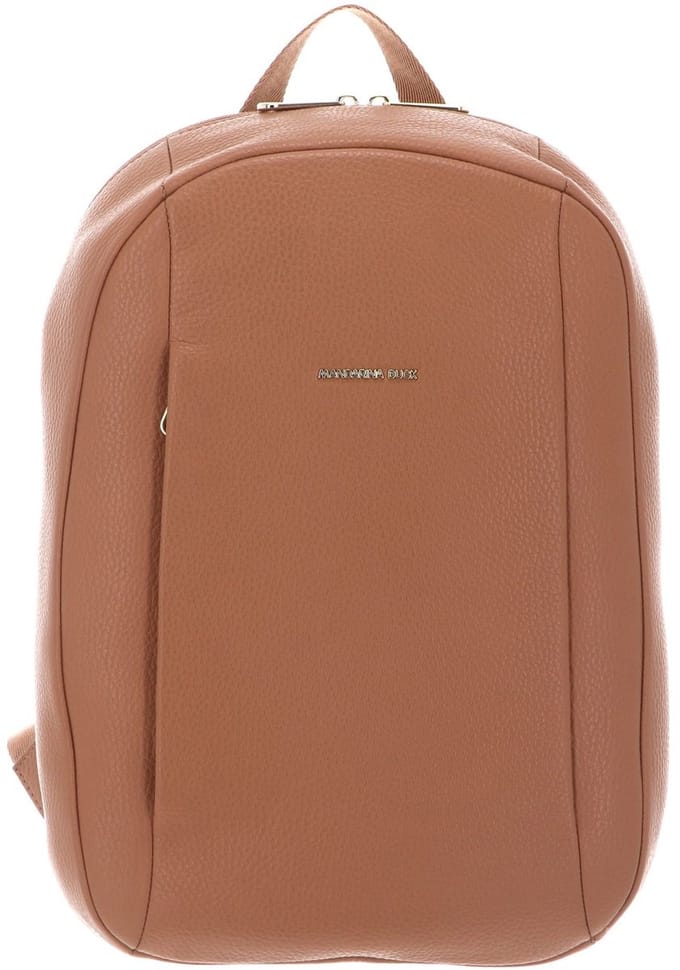 MANDARINA DUCK Leren rugzak met laptopvak Mellow Leather Backpack Pecan Nut Lichtbruin