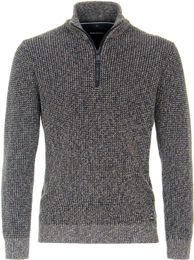 Casa Moda Nordic Expedition Heren Trui Met Opstaande Kraag - XL