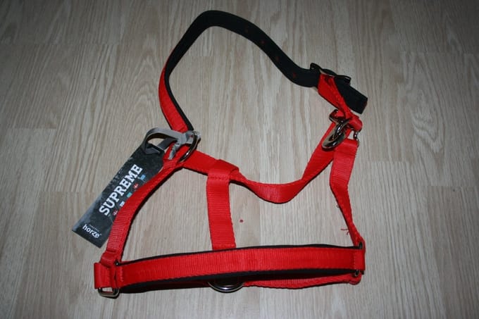 Horze gevoerd halster - rood - pony