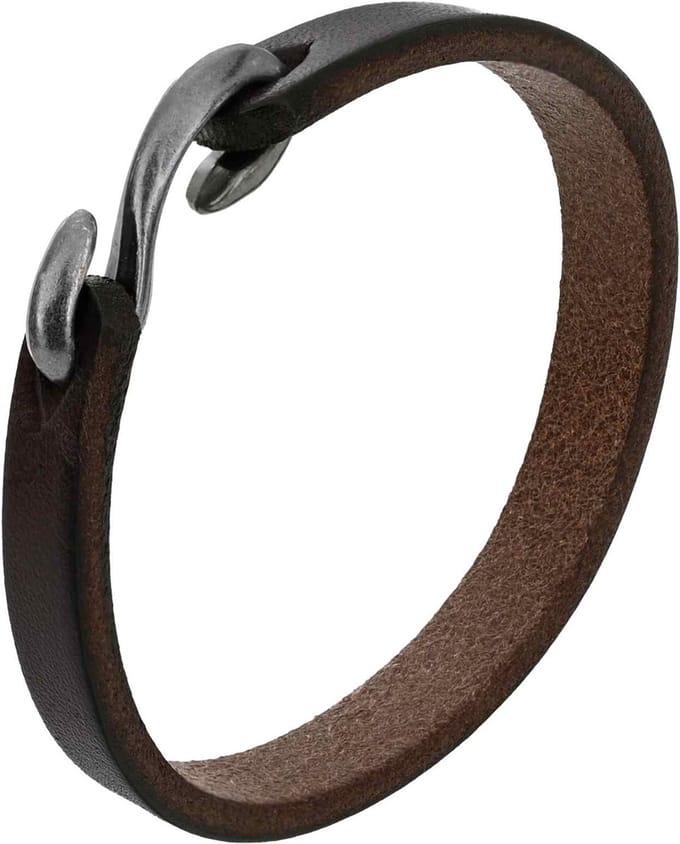 vidaXL - Leren - riem - 1 - Donkerbruin - 200 - x - 0,8 - cm - Leer