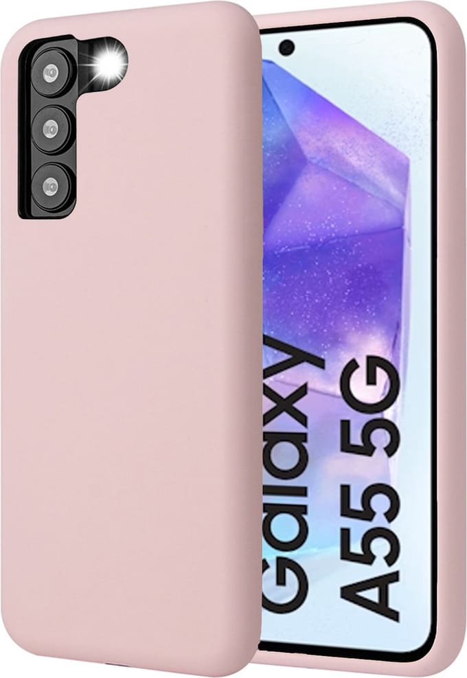 Hoesje geschikt voor Samsung Galaxy A55 - Mat Back Case Roze