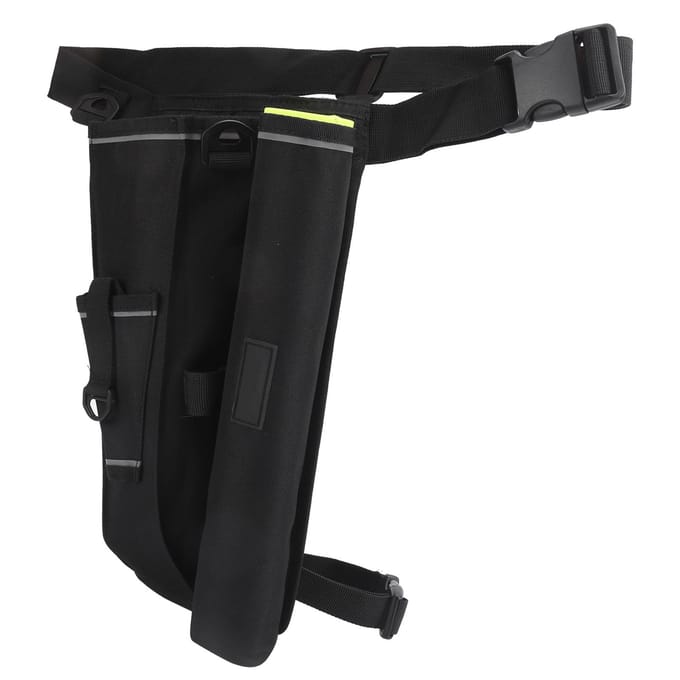 Sac de Taille Multifonction pour Canne à Pêche, Sac de Jambe, Support de Canne à Pêche black