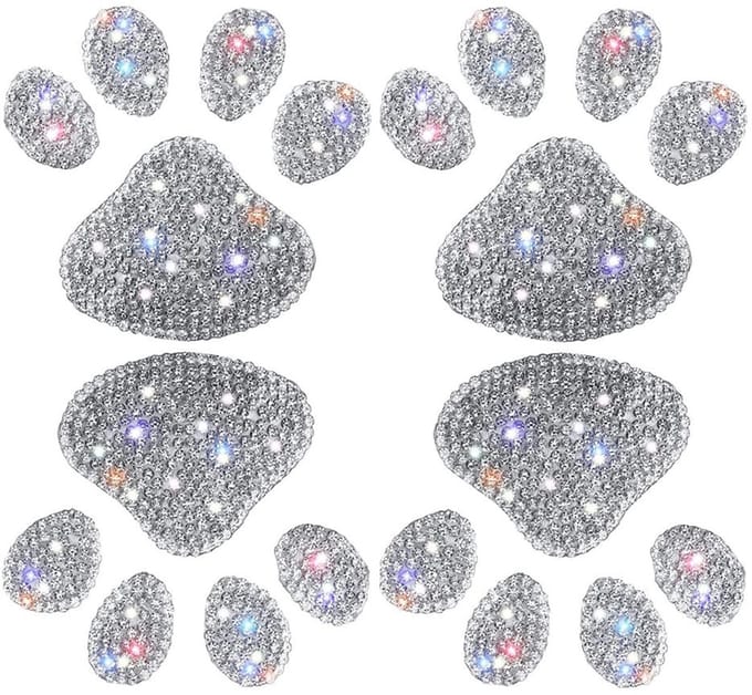 Dailygoody - Kristallen Auto Decoratie - Bling Poot Print