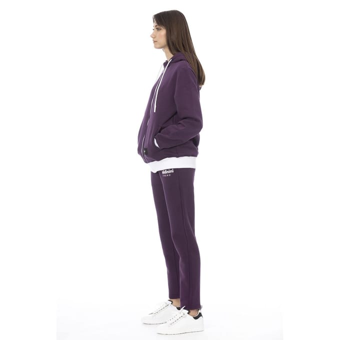 Baldinini Trend Paarse Katoenen Dames Trui