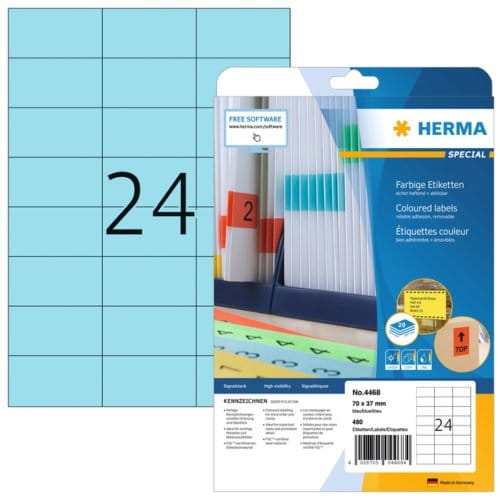 HERMA 4468 Blauw Zelfklevend printerlabel printeretiket