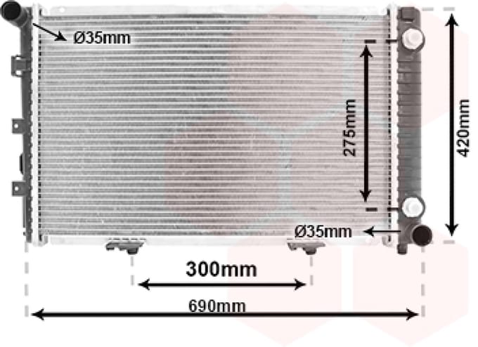 Van Wezel - RADIATOR VOOR MERCEDES BENZ 190 W201 1982-1993 2015002003
