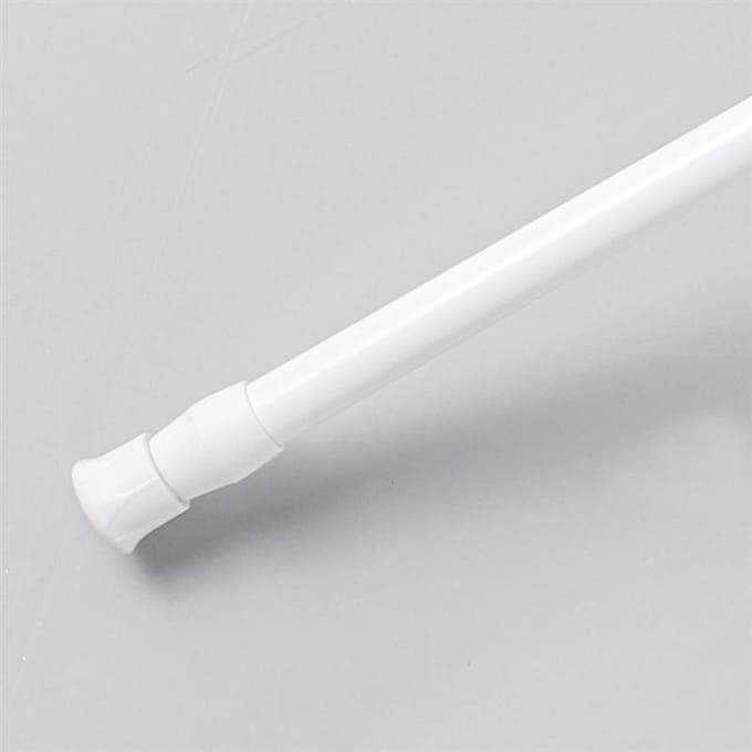 Tringle à rideau télescopique extensible à ressort multi-usages 30-110 cm white