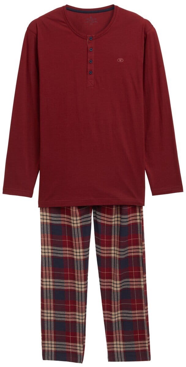 Tom Tailor - Pyjamaset met ruitjespatroon - Maat 54 - red-medium-check
