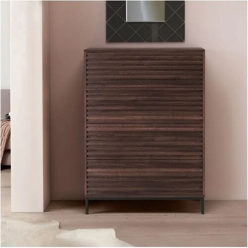 Celine-Commode met 4 laden in walnoot spaanplaat