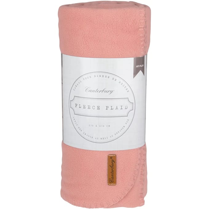 Canterbury Plaid Fleece - Cozy - Roze - 150x130 cm
