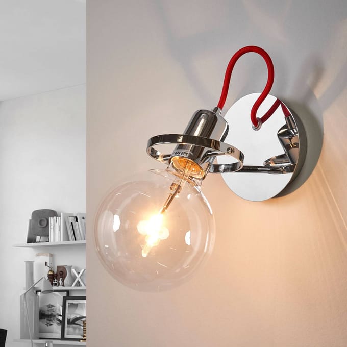IDEAL LUX Design-wandlamp Radio in chroom