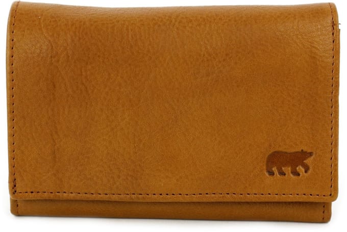 Bear Design Sweety Leren Overslagportemonnee - Cognac