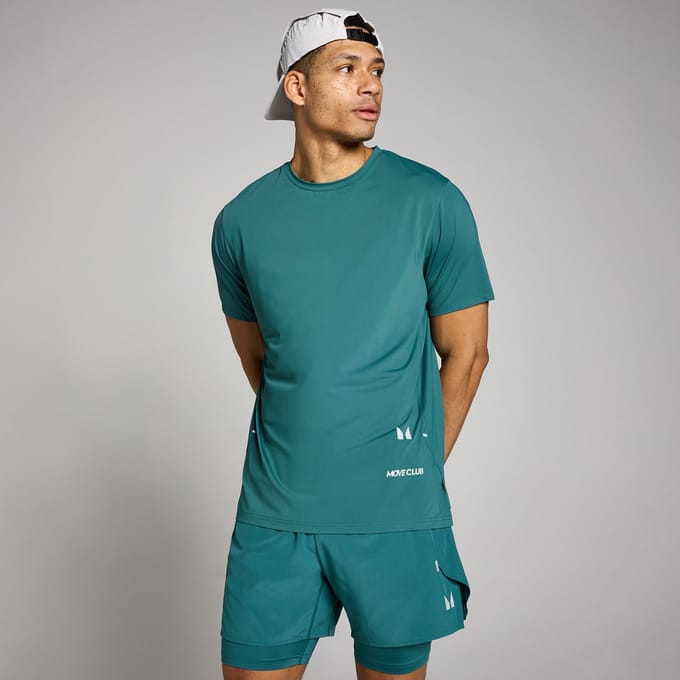 MP Heren Hybrid Mesh T-Shirt - Rijk Groenblauw - M