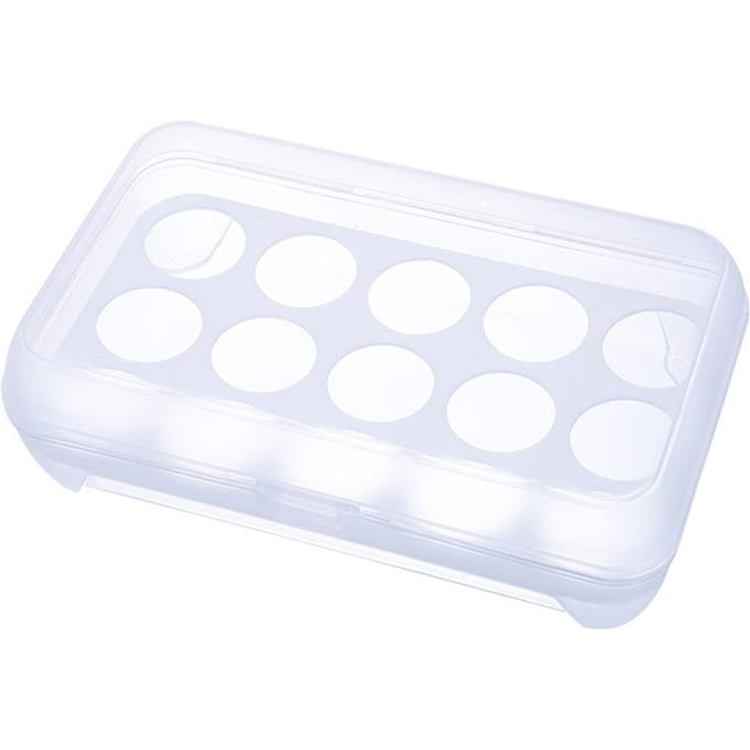 Boîte de rangement pour œufs à 15 compartiments, boîtier en plastique, récipient alimentaire, ustensile de cuisine(Rose) White