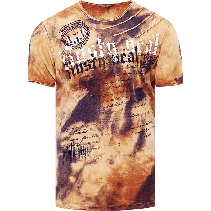 T-shirt in kleur met logo-print in de stijl van Tie Dye Batik