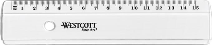 Westcott liniaal - 15 cm - kunststof - AC-E10150-BP