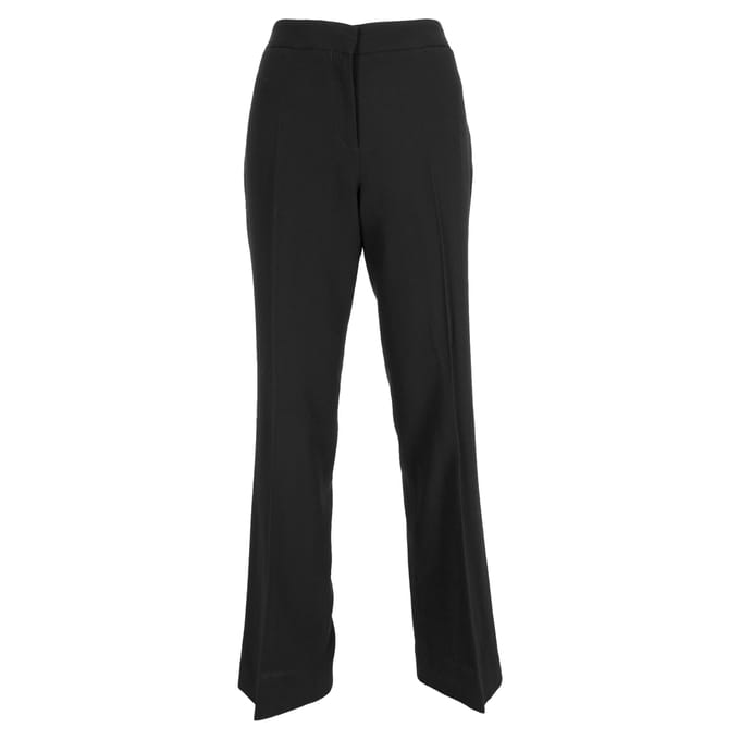 Alexander McQueen hoge flared broek van zwarte wol