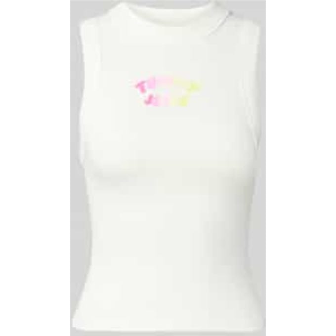 slim fit top van katoenmix