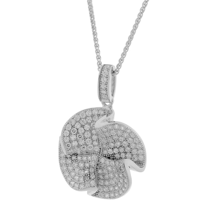 Orphelia Hanger + Ketting Blad Micro Pave Zirconium ZH-4781