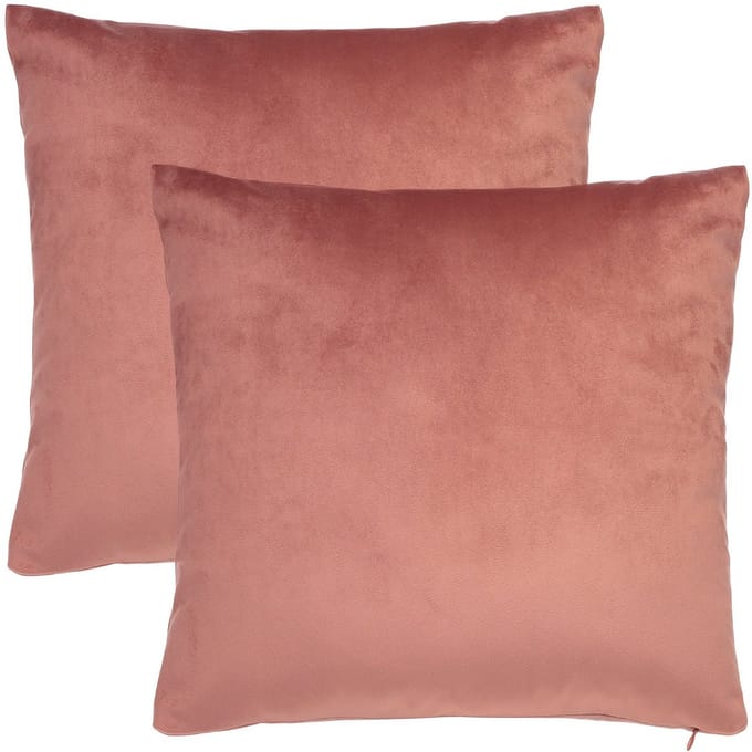 Barbons kussenhoes 45x45 - set van 2 kussenhoesjes - kussensloop - oudroze
