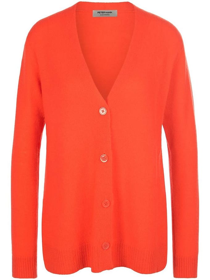Vest 100% kasjmier Van Peter Hahn oranje