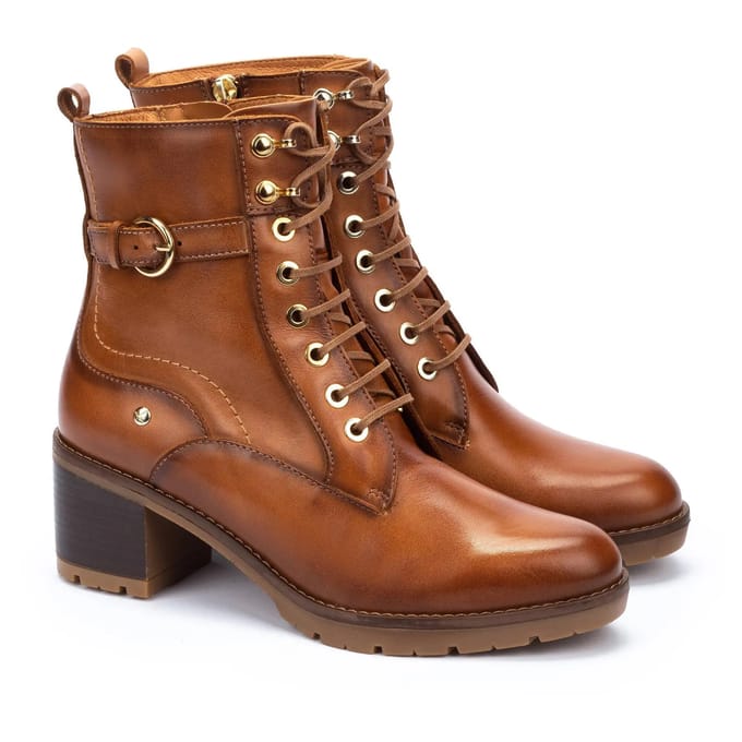 Pikolinos Llanes dames veterboot - Cognac - Maat 39