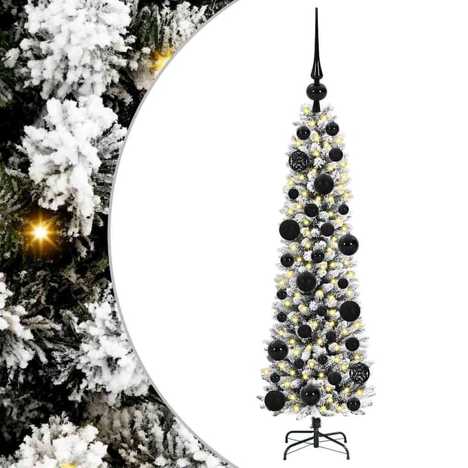 vidaXL - Kunstkerstboom - Wit - 120 - cm - PVC - en - Metaal - en - Plastic