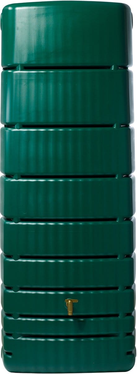 4RAIN Regenton Slim, 650 L, inclusief aftapkraan (Donkergroen)