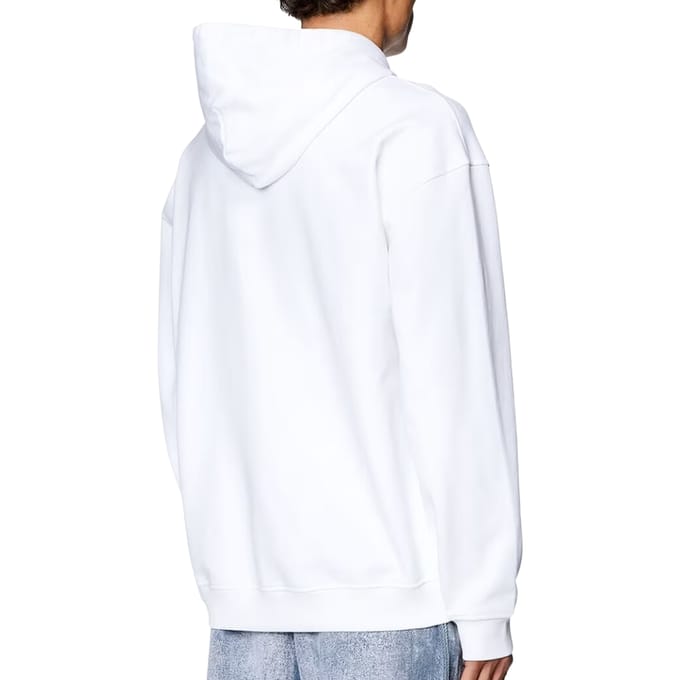 Diesel dubbel vernietigd logo witte hoodie