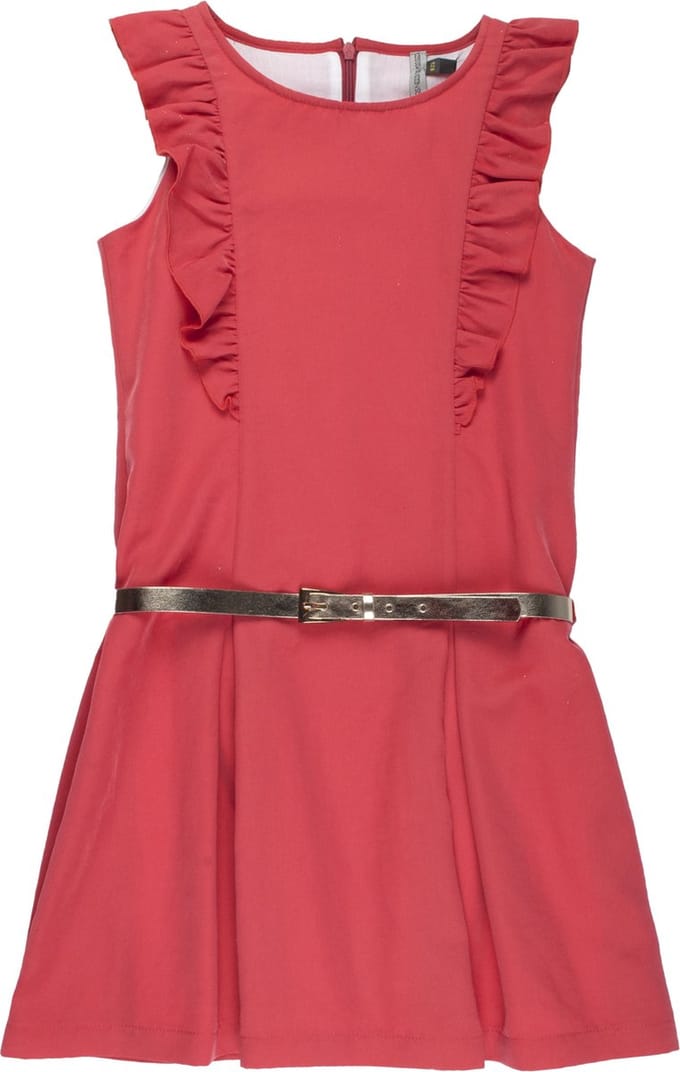 Rumbl Royal - Jurk - Satijn - Rood - Maat 128