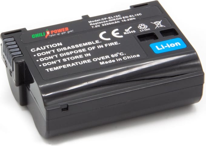 ChiliPower Nikon EN-EL15c accu - 2250mAh