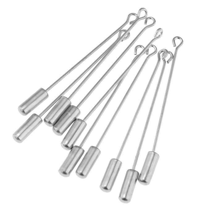 10PC 5cm Cilinder Lijm Op Pad Revers Stok Pin Clutch Boutonniere Pin 5cm goud