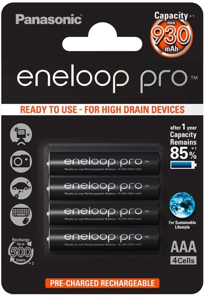 Oplaadbare Batterijen - AAA Micro Accu - Hoog Vermogen Apparaten - Lage Zelfontlading - 930 mAh
