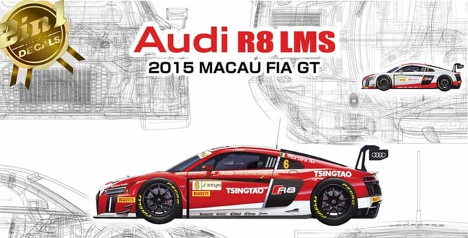 NuNu Modelbouwpakket Auto - 24024 Audi R8 LMS Macau FIA GT 2015 Plastic - 1:24 - Modelbouw