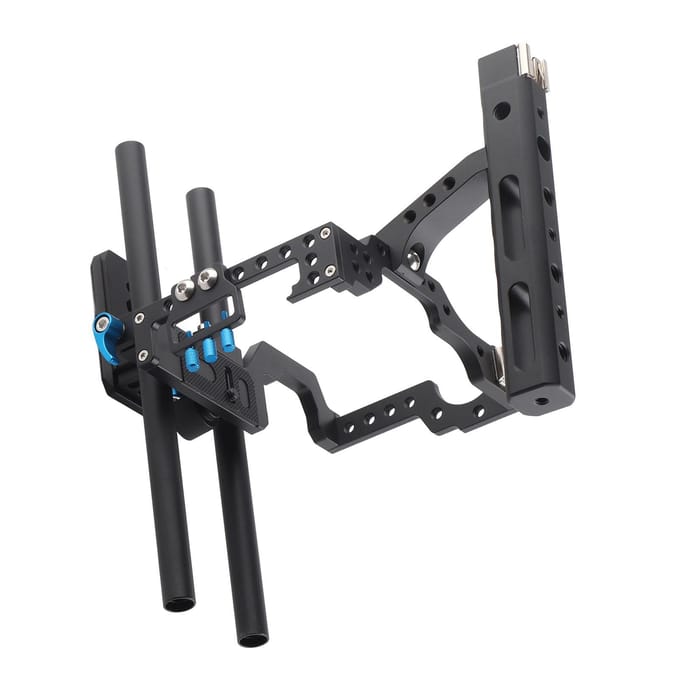 Aluminium Camerakooi Rig met Bovenste Handvat voor A7 A7II A7S A7SII A7R A7RII GH4 gray