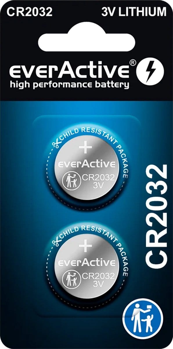 EverActive CR 2032 / CR2032 / DL2032 - 3V Knoopcel Batterij 40 Stuks