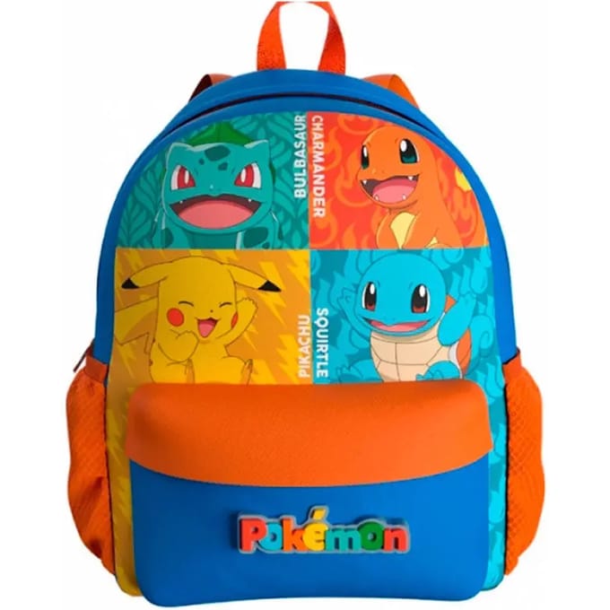 Pokémon - Rugzak - 3D - 2 vakken - Premium Quality - 40cm - Pikachu - Squirtle - Charmander - Bulbasaur
