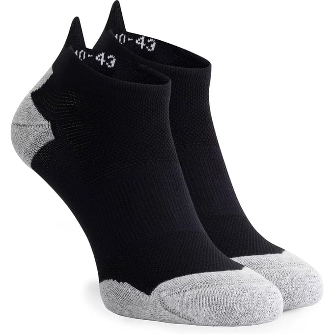 Rogelli Core Dames en Heren 3 pack Korte Hardloopsokken - Zwart/Grijs