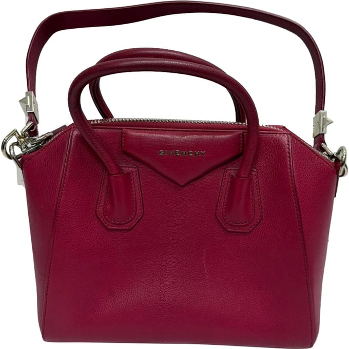 Givenchy Kleine Antigona Handtas in Bourgondisch Geitenleer
