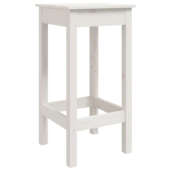 vidaXL - Barstoelen - 2 - st - 40x40x78 - cm - massief - grenenhout - wit