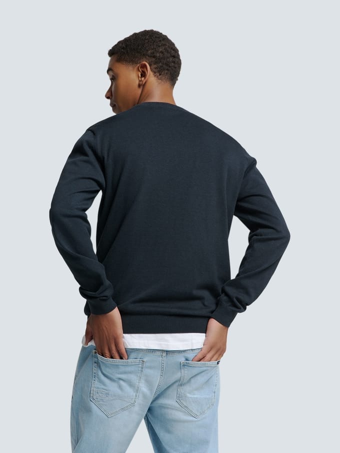 No Excess Pullover Crewneck 2 Coloured Melange Night  M
