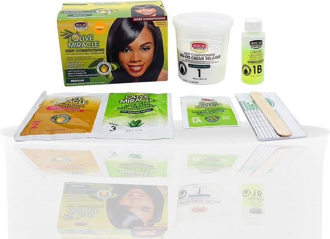 AFRICAN PRIDE - OLIVE MIRACLE - RELAXER KIT REGULAR