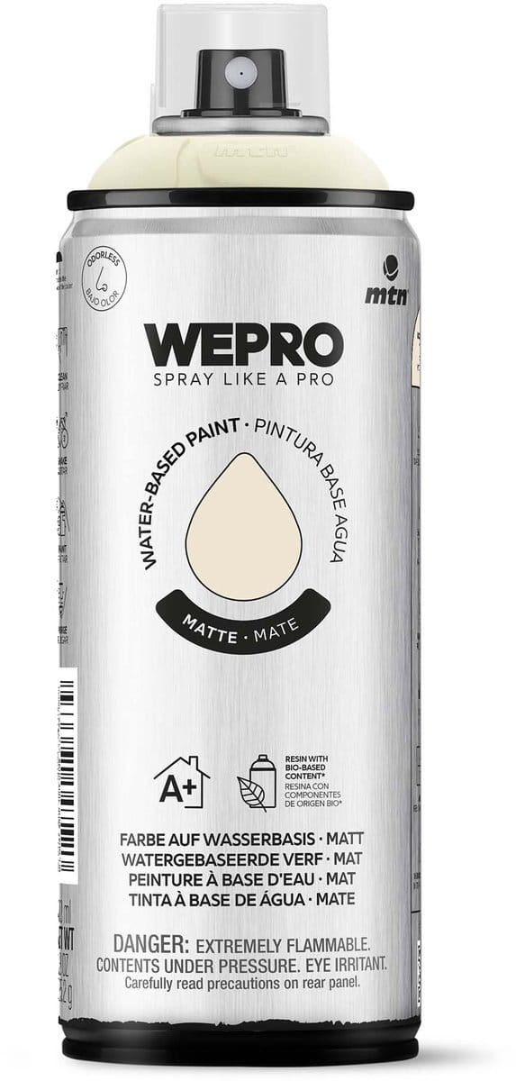 Spuitbus Wit Montmartre Mat MTN WEPRO WATER-BASED PAINT 400ML