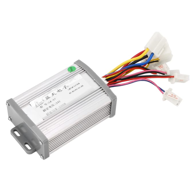 Contrôleur de Vitesse de Vélo Électrique 24V 1000W Brossé Pièce de Conversion de Vélo Électrique pour Remplacement white