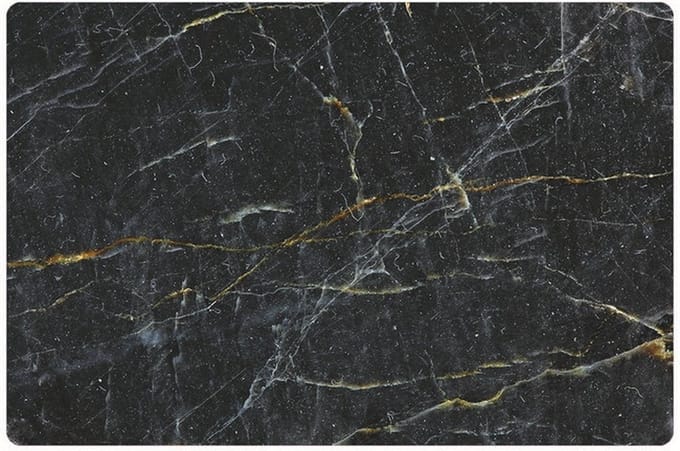Placemats Set van 4 – Black Marble – 30x45 cm – Antislip – Afwasbaar Kunststof – Onderlegger & Tafeldecoratie