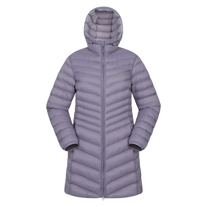 Mountain Warehouse Dames/Dames Florence lange gewatteerde jas (Donker paars)